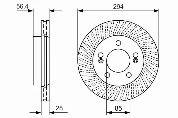 BOSCH TARCZE HAMULCOWE PRZÓD 0 986 479 D32 