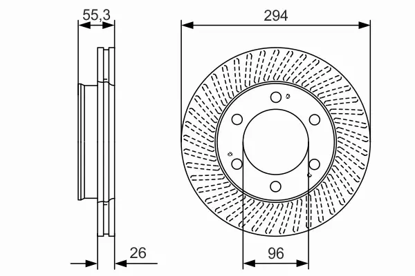 BOSCH TARCZE HAMULCOWE PRZÓD 0 986 479 D33 