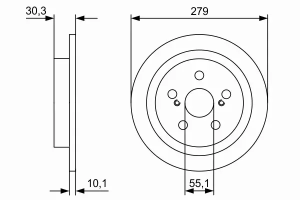 BOSCH TARCZE HAMULCOWE TYŁ 0 986 479 D35 