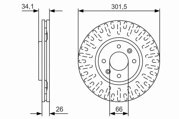 BOSCH TARCZE HAMULCOWE PRZÓD 0 986 479 D36 