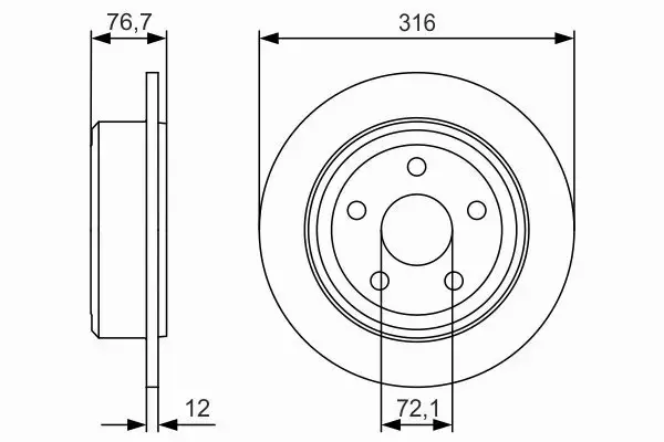 BOSCH TARCZA HAMULCOWA 0 986 479 R08 