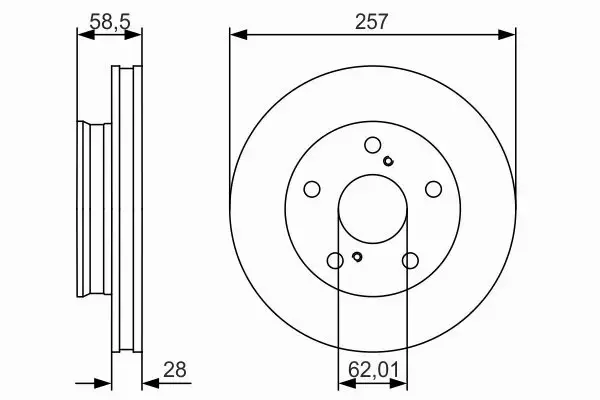 BOSCH TARCZE HAMULCOWE PRZÓD 0 986 479 R53 