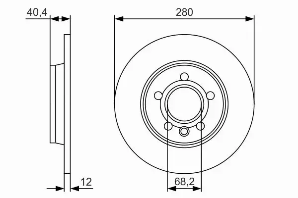 BOSCH TARCZA HAMULCOWA 0 986 479 R91 