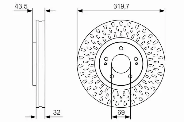 BOSCH TARCZE HAMULCOWE PRZÓD 0 986 479 T01 