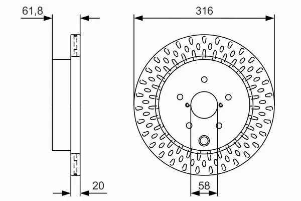 BOSCH TARCZA HAMULCOWA 0 986 479 V05 