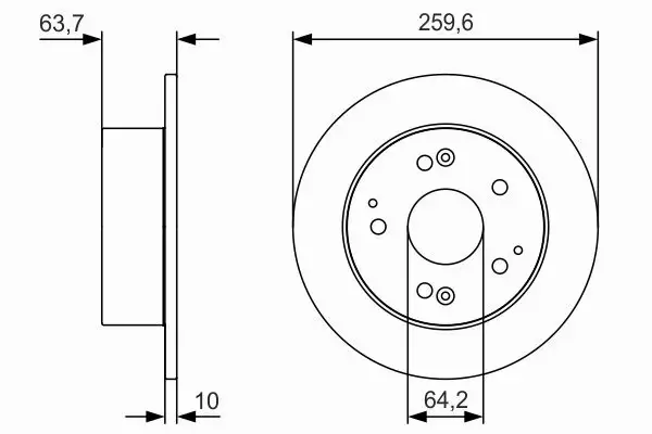 BOSCH TARCZA HAMULCOWA 0 986 479 V39 