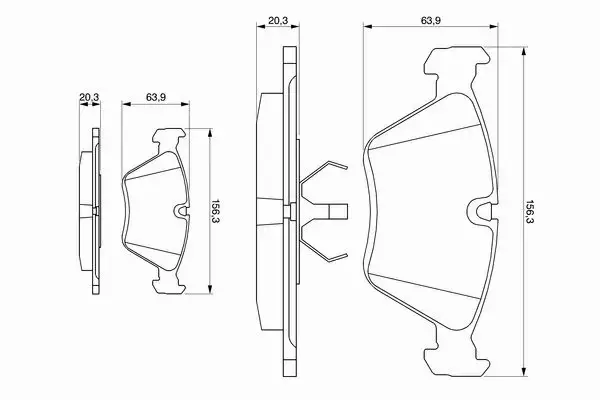 BOSCH Klocki przód BMW 5 E34 7 E32 