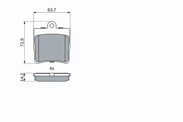 BOSCH Klocki tył MERCEDES W202 W203 W210 SLK CLK 