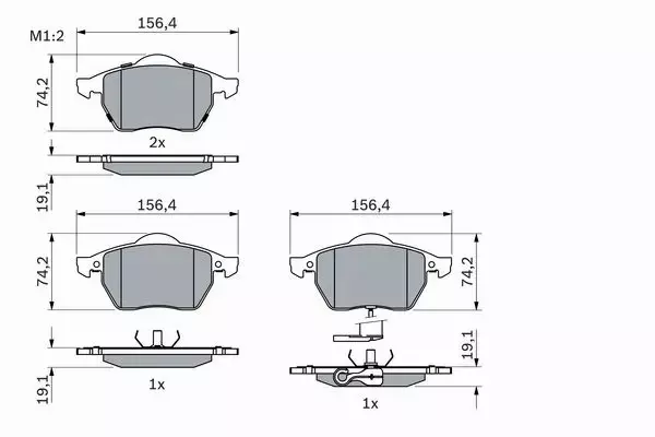 BOSCH TARCZE+KLOCKI PRZÓD VW POLO 9N 312MM 