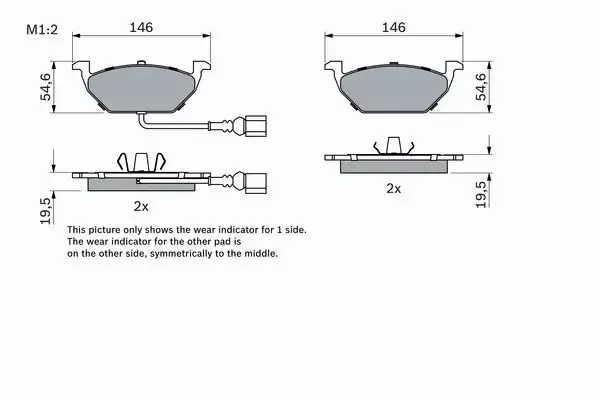 BOSCH TARCZE+KLOCKI P+T VW POLO 9N NEW BEETLE 288MM 