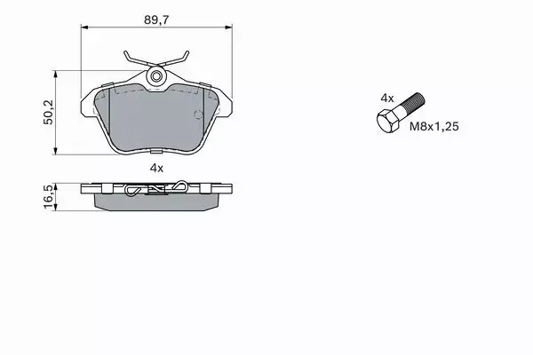 BOSCH Klocki tył ALFA ROMEO 156 166 LANCIA KAPPA 