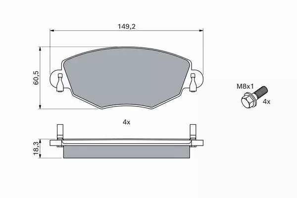 KLOCKI HAMULCOWE BOSCH FORD MONDEO III X-TYPE KRK 