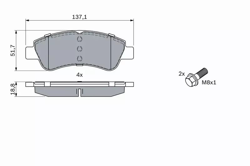 BOSCH KLOCKI HAMULCOWE PRZÓD 0 986 494 027 