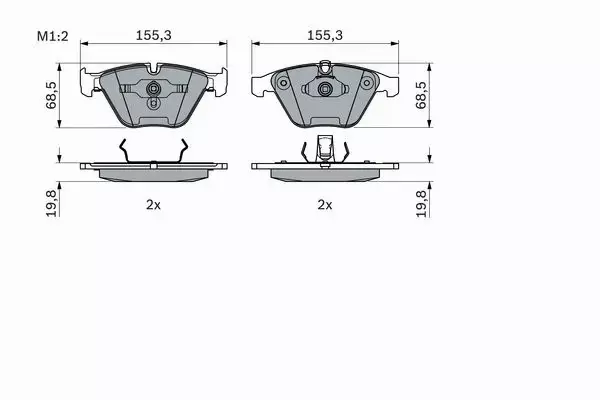 BOSCH TARCZE + KLOCKI BMW 5 E60 E61 6 E63  