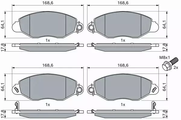 BOSCH KLOCKI HAMULCOWE PRZÓD 0 986 494 037 