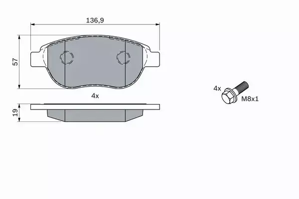 BOSCH KLOCKI HAMULCOWE PRZÓD 0 986 494 038 