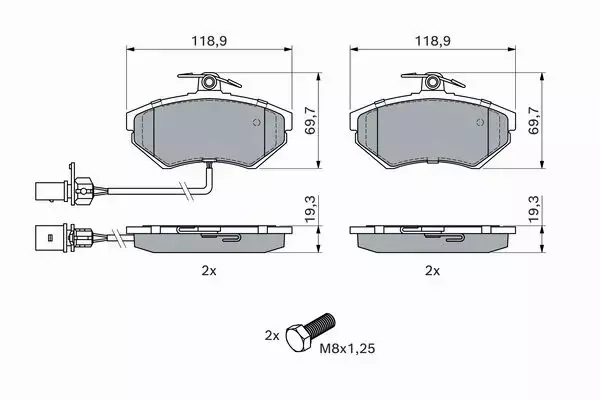 BOSCH TARCZE+KLOCKI PRZÓD AUDI A4 B5 B6 B7 280MM 