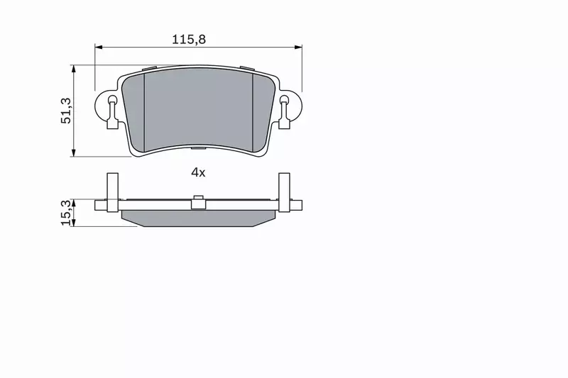 BOSCH KLOCKI HAMULCOWE TYŁ 0 986 494 043 