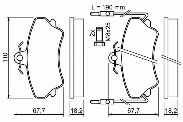 BOSCH KLOCKI HAMULCOWE PRZÓD 0 986 494 056 