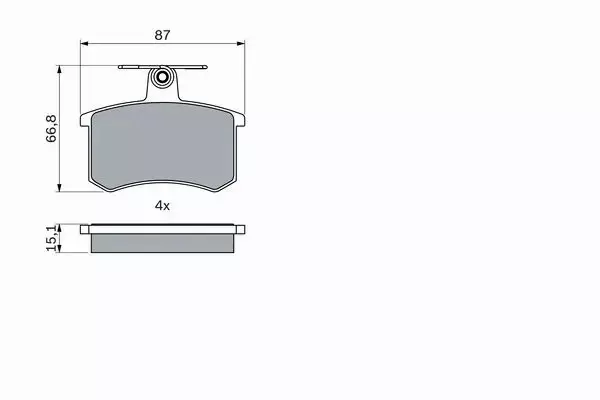 BOSCH Klocki tył AUDI 100 C4 80 B4 A4 B5 A6 C4 A8 