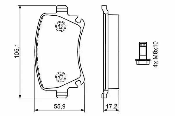 BOSCH KLOCKI HAMULCOWE TYŁ 0 986 494 062 