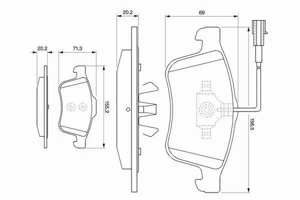 BOSCH TARCZE+KLOCKI PRZÓD ALFA ROMEO BRERA 305MM 