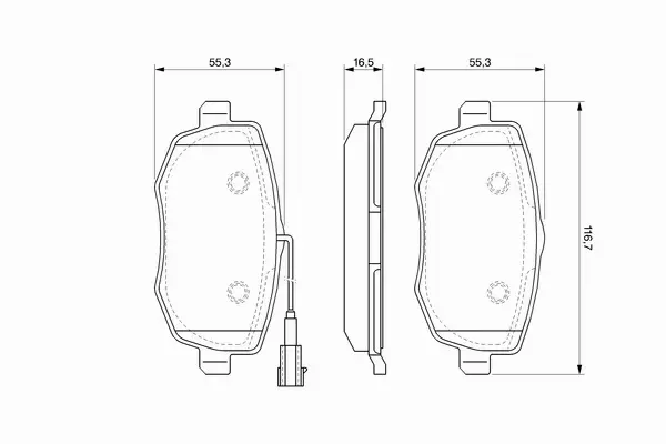 BOSCH KLOCKI HAMULCOWE PRZÓD 0 986 494 075 