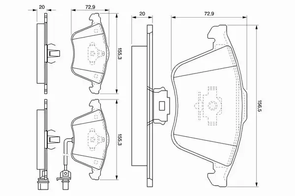 BOSCH TARCZE+KLOCKI P+T VW GOLF V VI SCIROCCO 345MM 