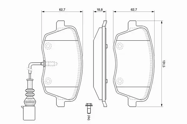 BOSCH KLOCKI HAMULCOWE PRZÓD 0 986 494 105 