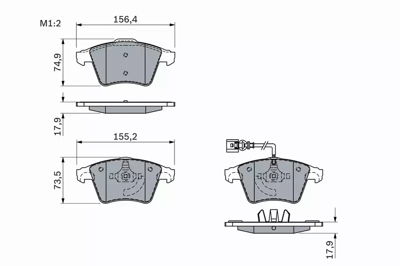 BOSCH KLOCKI HAM VOLKSWAGEN MULTIVAN T5 TDI PRZÓD 