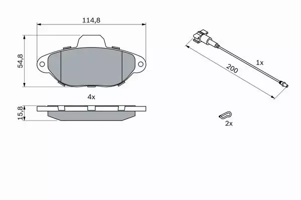 BOSCH KLOCKI HAMULCOWE PRZÓD 0 986 494 115 