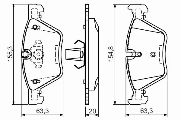 BOSCH TARCZE+KLOCKI PRZÓD BMW 3 E90 E91 300MM 