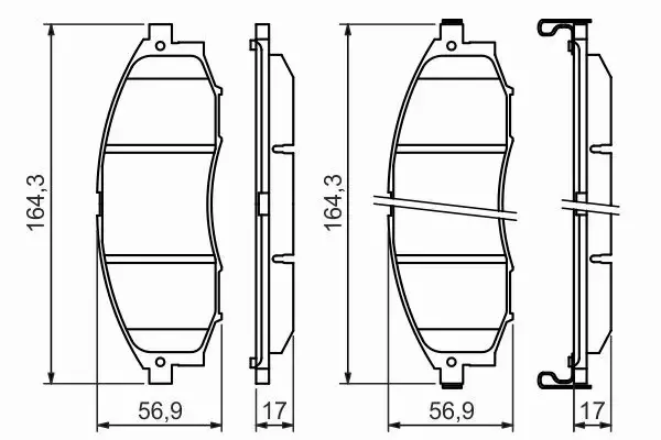 BOSCH KLOCKI HAMULCOWE PRZÓD 0 986 494 152 