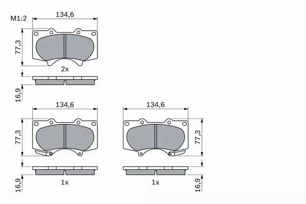 BOSCH KLOCKI HAMULCOWE PRZÓD 0 986 494 153 