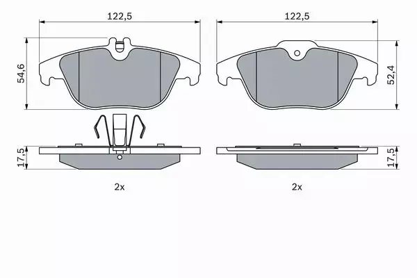 BOSCH Klocki tył MERCEDES C W204 GLK X204 