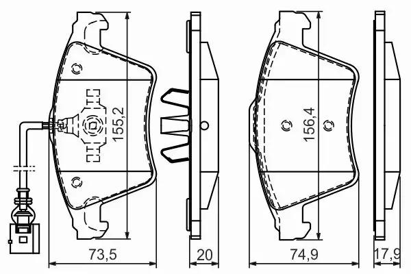 BOSCH KLOCKI HAMULCOWE PRZÓD 0 986 494 164 