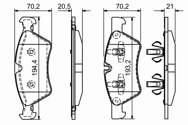 BOSCH Klocki przód MERCEDES E W211 M W164 GL X164 