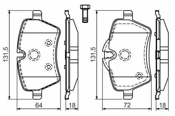 BOSCH KLOCKI HAMULCOWE PRZÓD 0 986 494 168 