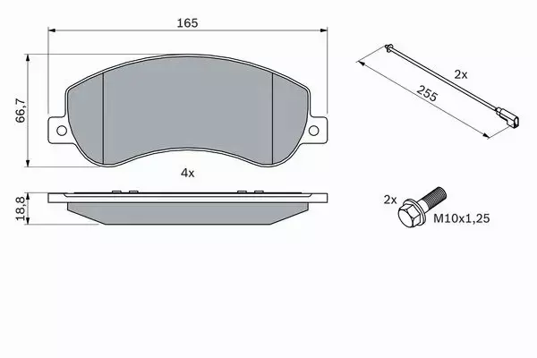 BOSCH KLOCKI HAMULCOWE PRZÓD 0 986 494 170 