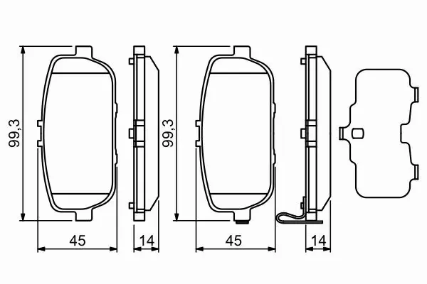 BOSCH KLOCKI HAMULCOWE TYŁ 0 986 494 190 