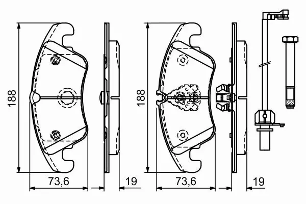 BOSCH TARCZE+KLOCKI PRZÓD AUDI A6 C7 A7 345MM 