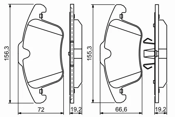 BOSCH KLOCKI HAMULCOWE PRZÓD 0 986 494 209 