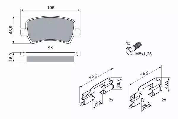 BOSCH TARCZE+KLOCKI P+T FORD GALAXY II S-MAX 300MM 