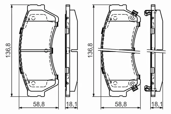 BOSCH Klocki przód MAZDA 6 GG GH 1.8 2.0 2.2 MZR 