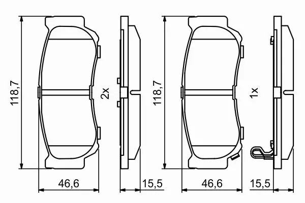 BOSCH KLOCKI HAMULCOWE TYŁ 0 986 494 230 