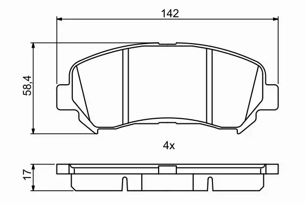 BOSCH TARCZE + KLOCKI NISSAN QASHQAI PRZÓD  