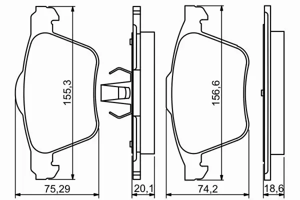 BOSCH KLOCKI HAMULCOWE PRZÓD 0 986 494 245 