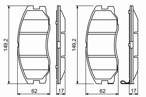 BOSCH KLOCKI HAMULCOWE PRZÓD 0 986 494 250 