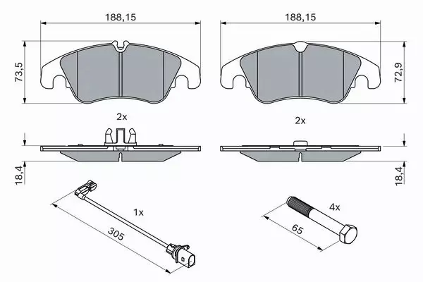 BOSCH TARCZE+KLOCKI P+T AUDI A4 B8 A5 8T 345MM 