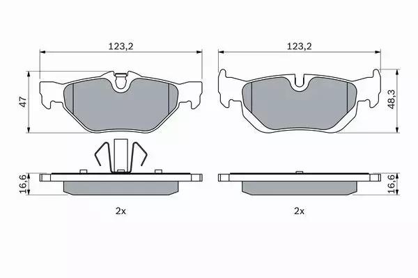 BOSCH TARCZE+KLOCKI PRZÓD+TYŁ BMW 1 E81 E87 300MM 